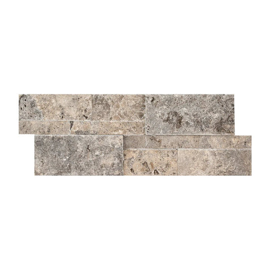 9x24 Silver Travertine XL Ledger Panel - Hey Tiles