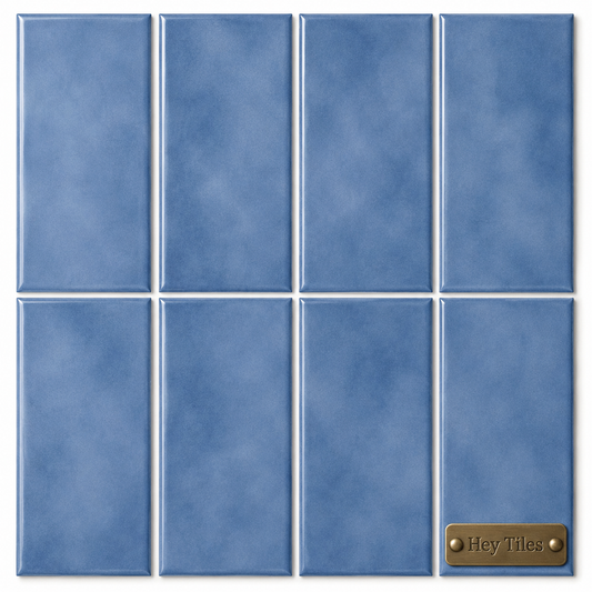 Fujiwa Metro Series: 3" x 6" Lapis Glossy Porcelain Field Tile