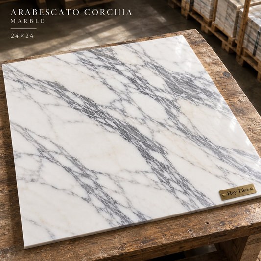 24x24 Arabescato Polished Deluxe Italian Marble