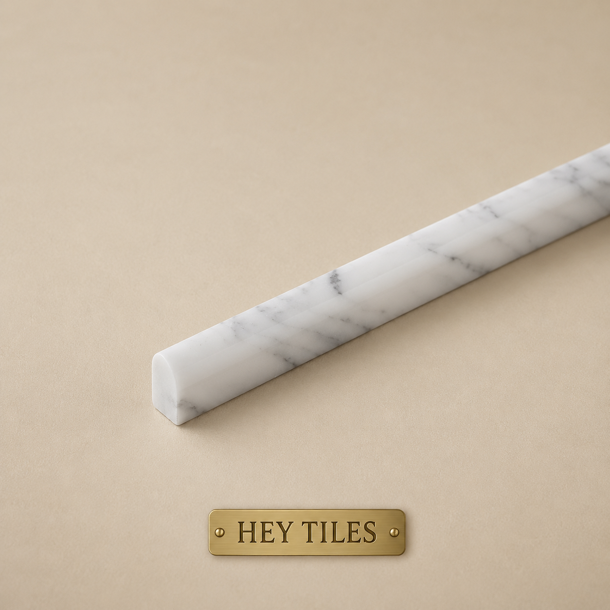 1/2" x 12" Polished Marble Pencil Linear Molding Trim Tile