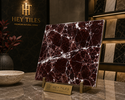 12x12 Rosso Levanto Heritage Polished Marble 3/8" Field Tile — product image 2