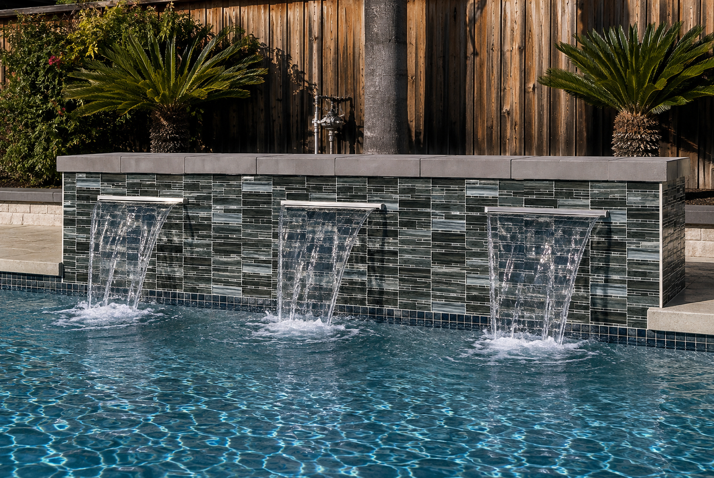 Fujiwa Omega Series: Moonlight Glossy Porcelain Pool Tile