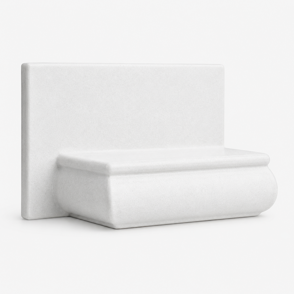 Thassos White polished soap holder alternate angle