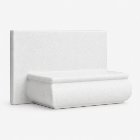 Thassos White polished soap holder alternate angle