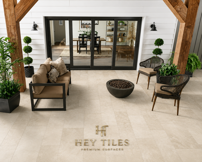 Tierra Ivory™ Arterra® Series: 2cm Modular Porcelain Paver Pattern Set — product image 1