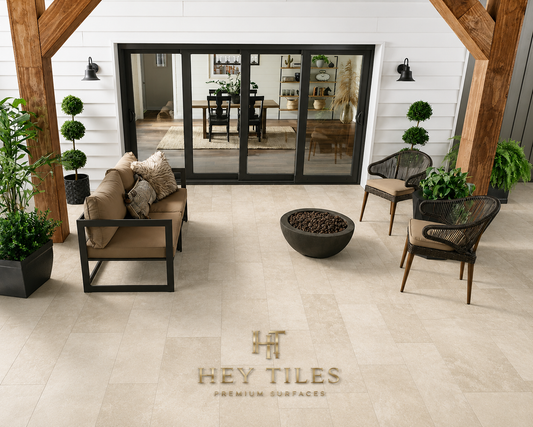 Tierra Ivory™ Arterra® Series: 2cm Modular Porcelain Paver Pattern Set