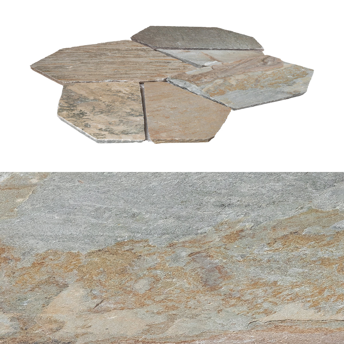 Desert Gold Quartzite Snap Cut Flagmat