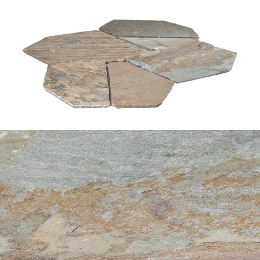 Desert Gold Quartzite Snap Cut Flagmat