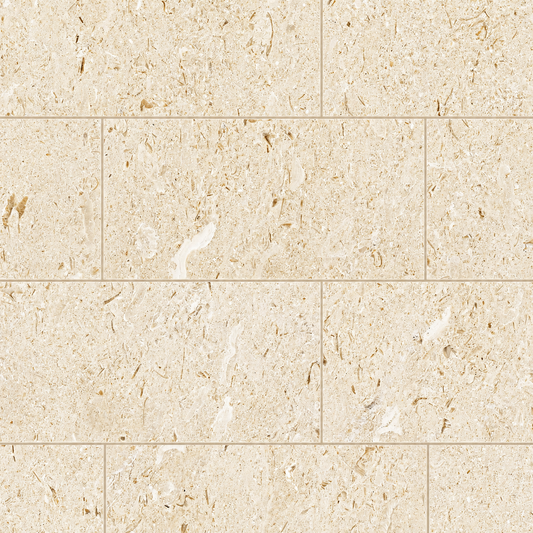 Mayra White 6" x 12" x 3cm Tumbled Limestone Paver