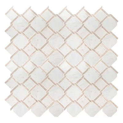 MSI Marbella Lynx Polished Marble Mosaic Backsplash & Wall Tile heytiles   