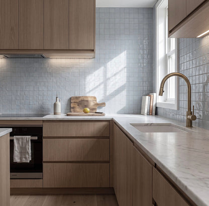 MSI Blue Mist Square 3" × 3" Glossy Porcelain Mosaic Tile — product image 5
