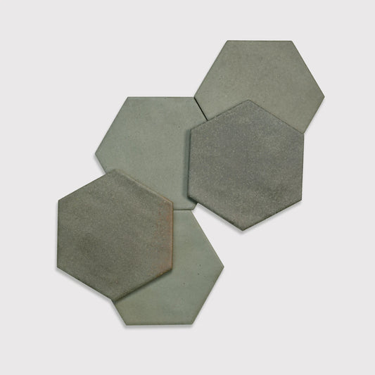 Celine 4" Hexagon Porcelain Floor & Wall Tile in Sage
