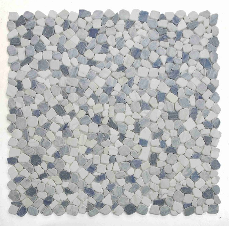 Royal Blue Sapphire Pebble Stone Mosaic 12 x 12