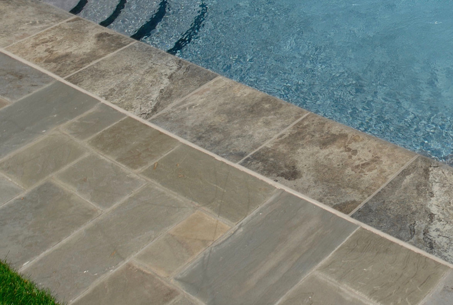 12x24 Silver Travertine Pool Coping Eased Edges, 2cm