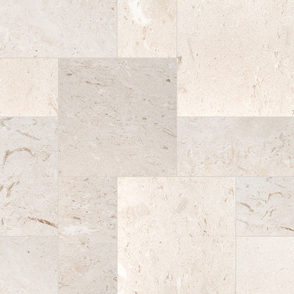 Mayra White Versailles Patterb Tumbled 3cm Pavers, 10 Kits — product image 1