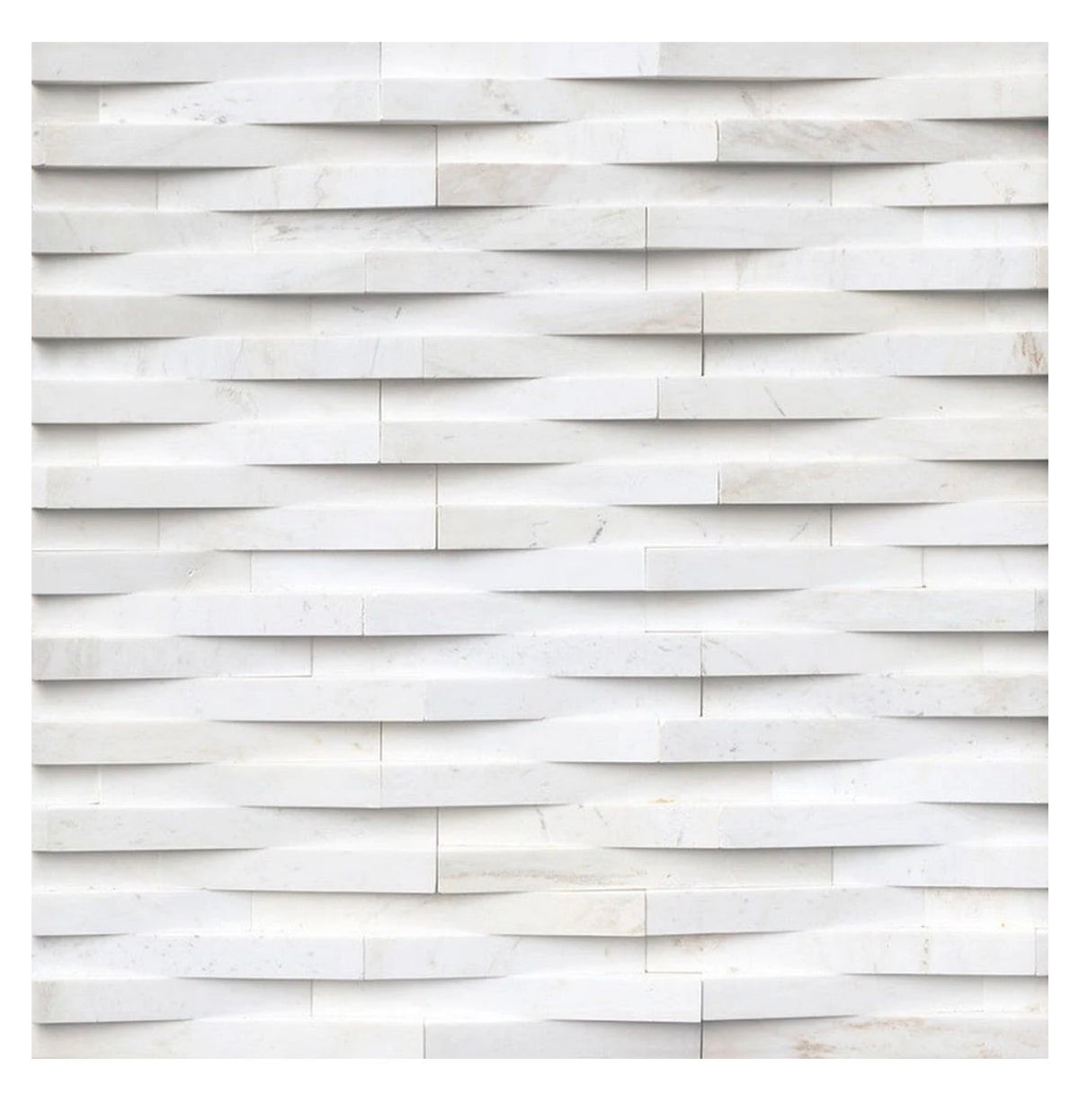 MSI RockMount Cosmic White 3D Wave 6" x 24" Marble Ledger Panel