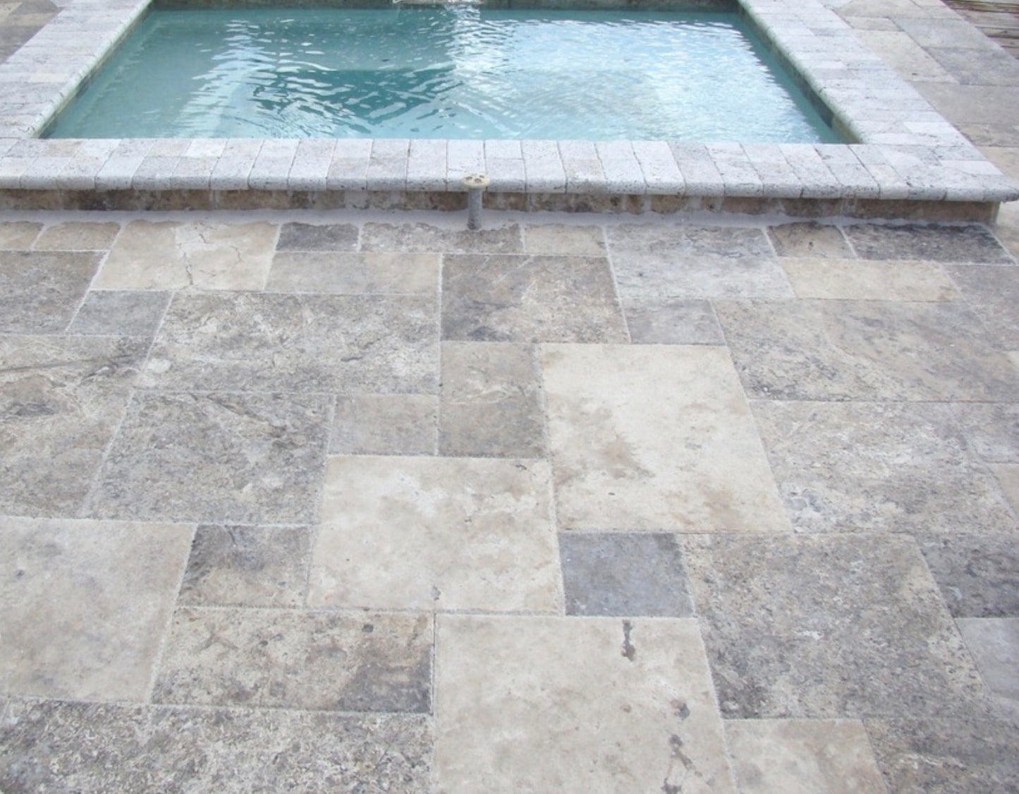 Silver Travertine Versailles Pattern