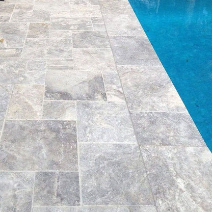 Silver Travertine Versailles Pattern (Tumbled) — product image 3