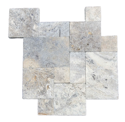 Silver Travertine Versailles Pattern (Tumbled) — product image 2