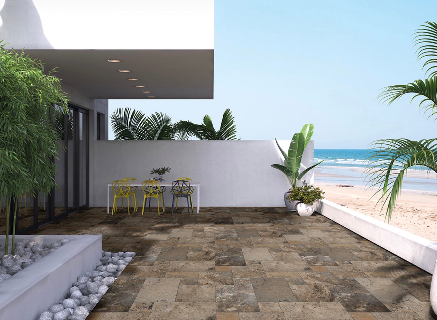 Silver Travertine 12x12 Honed & Filled