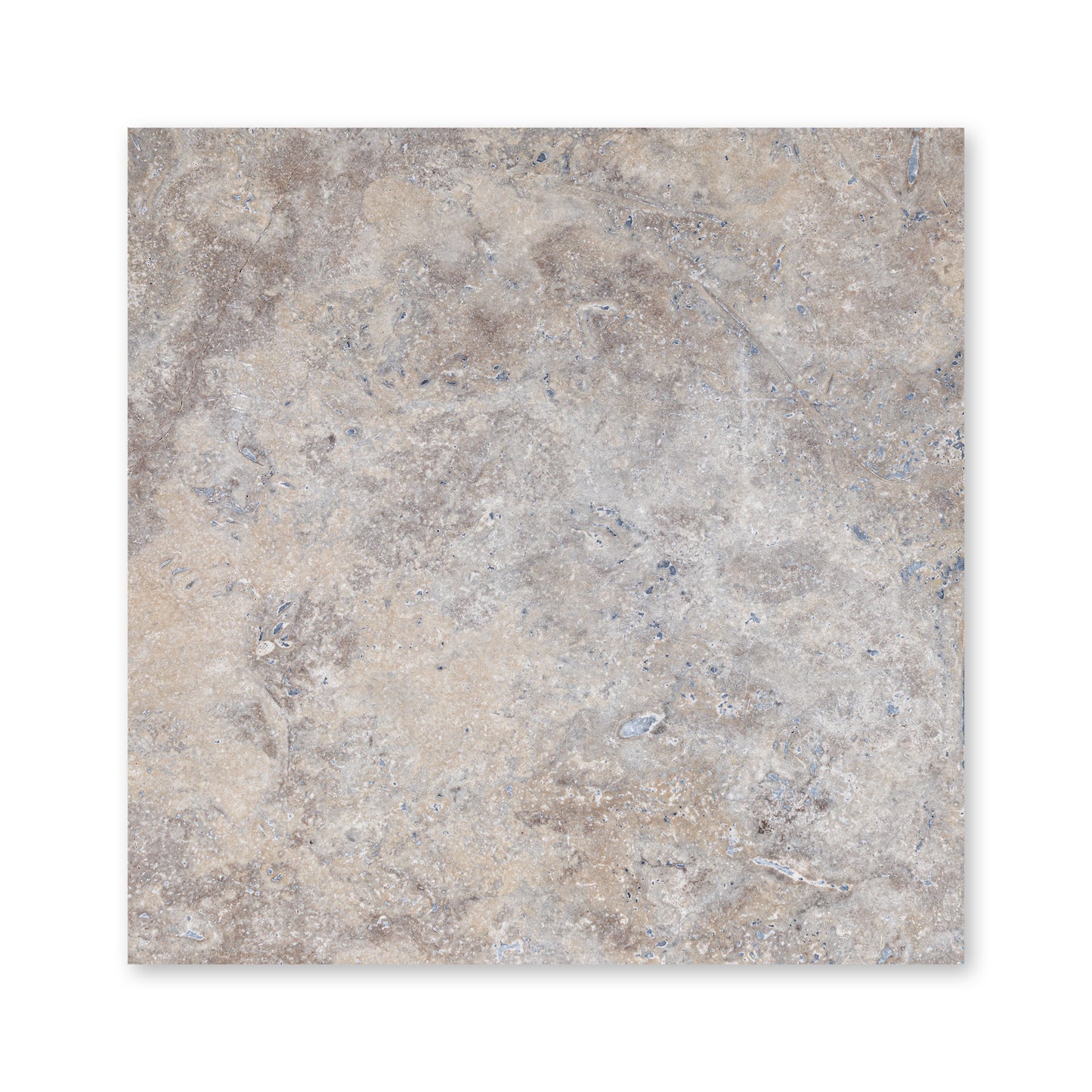 Silver Travertine 18x18 Honed & Filled