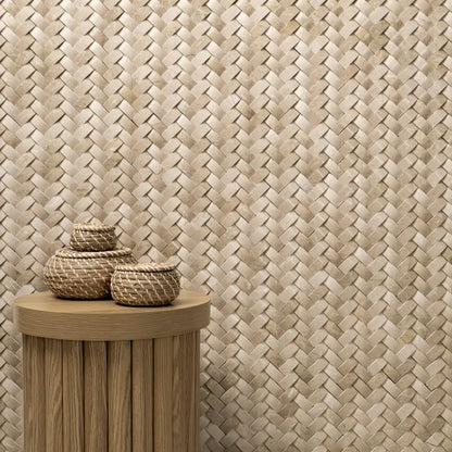 MSI Crema Arched Herringbone 12 x 14 Polished Marble Wall Tile — product image 2