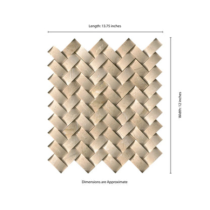 MSI Crema Arched Herringbone 12 x 14 Polished Marble Wall Tile — product image 1