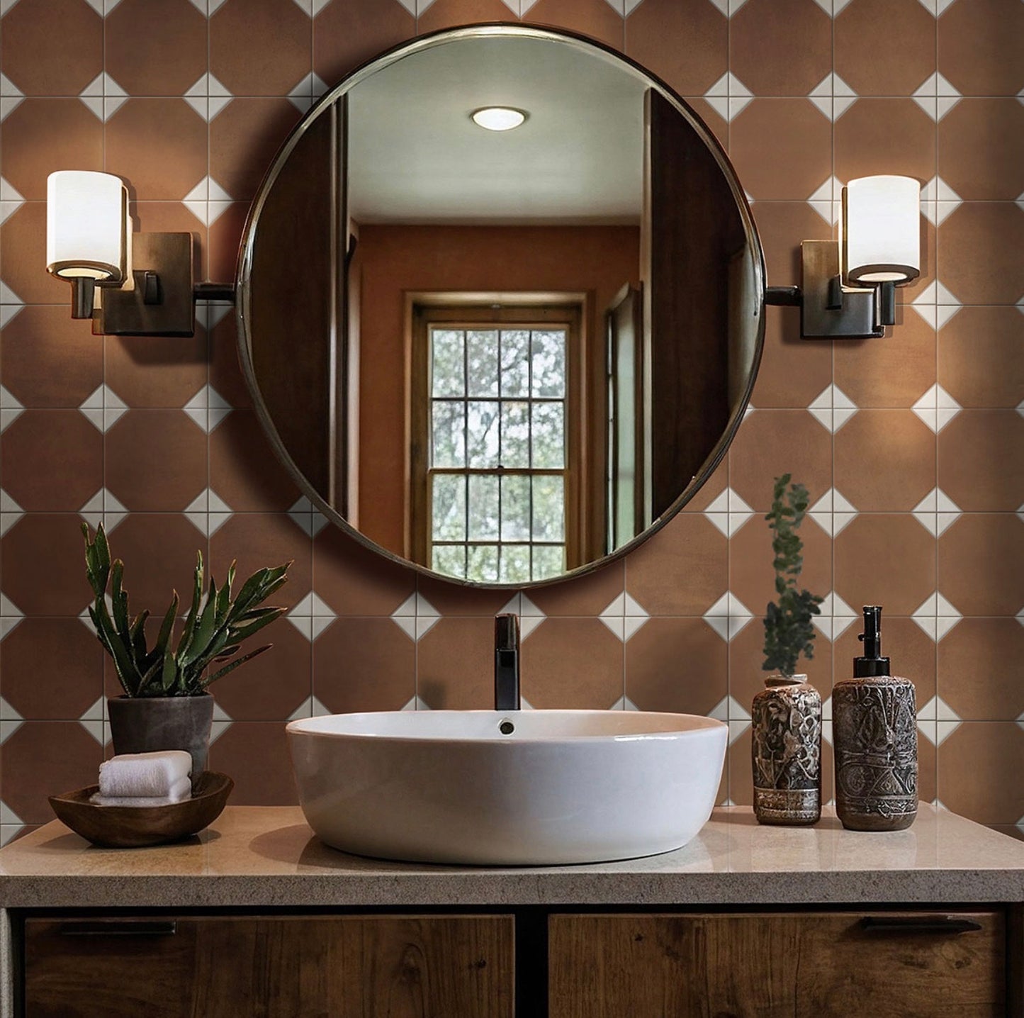 Via Bianchi Cotto 13" x 13" Matte Porcelain Floor and Wall Tile