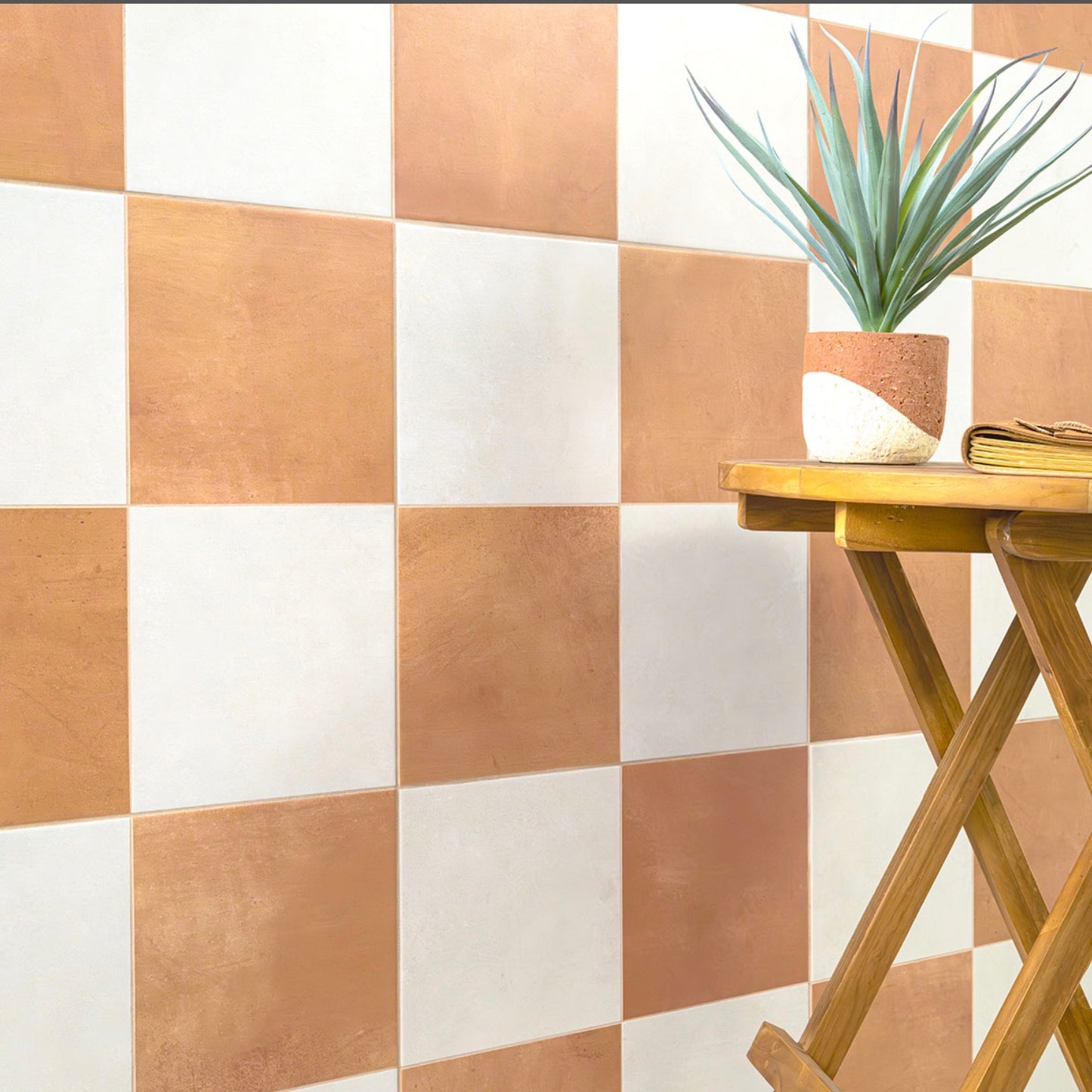 Terra Bianco Grid 17" x 17" Matte Porcelain Floor &amp; Wall Tile