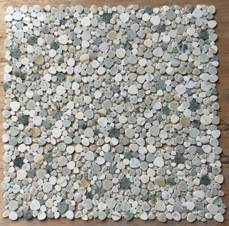 Peach Spring 12" x 12" Premium Marble Mosaic