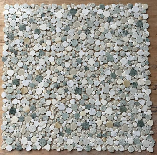 Peach Spring 12" x 12" Premium Marble Mosaic