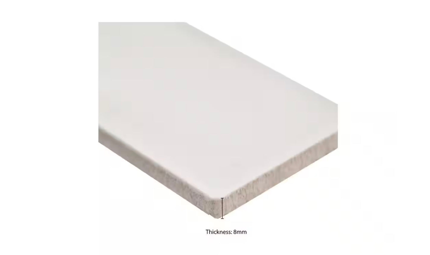 Divine Whisper White 3" x 6" Glossy Ceramic Subway Tile