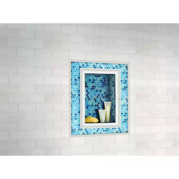 Divine Whisper White 5/8" x 6" Glossy Ceramic Quarter Round Molding