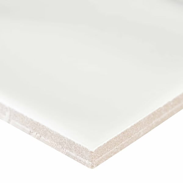 Divine Whisper White 4" x 12" Handcrafted-Style Glazed Ceramic Subway Tile