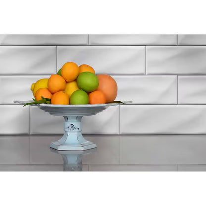 Divine Whisper White 4" x 12" Handcrafted-Style Glazed Ceramic Subway Tile — product image 2