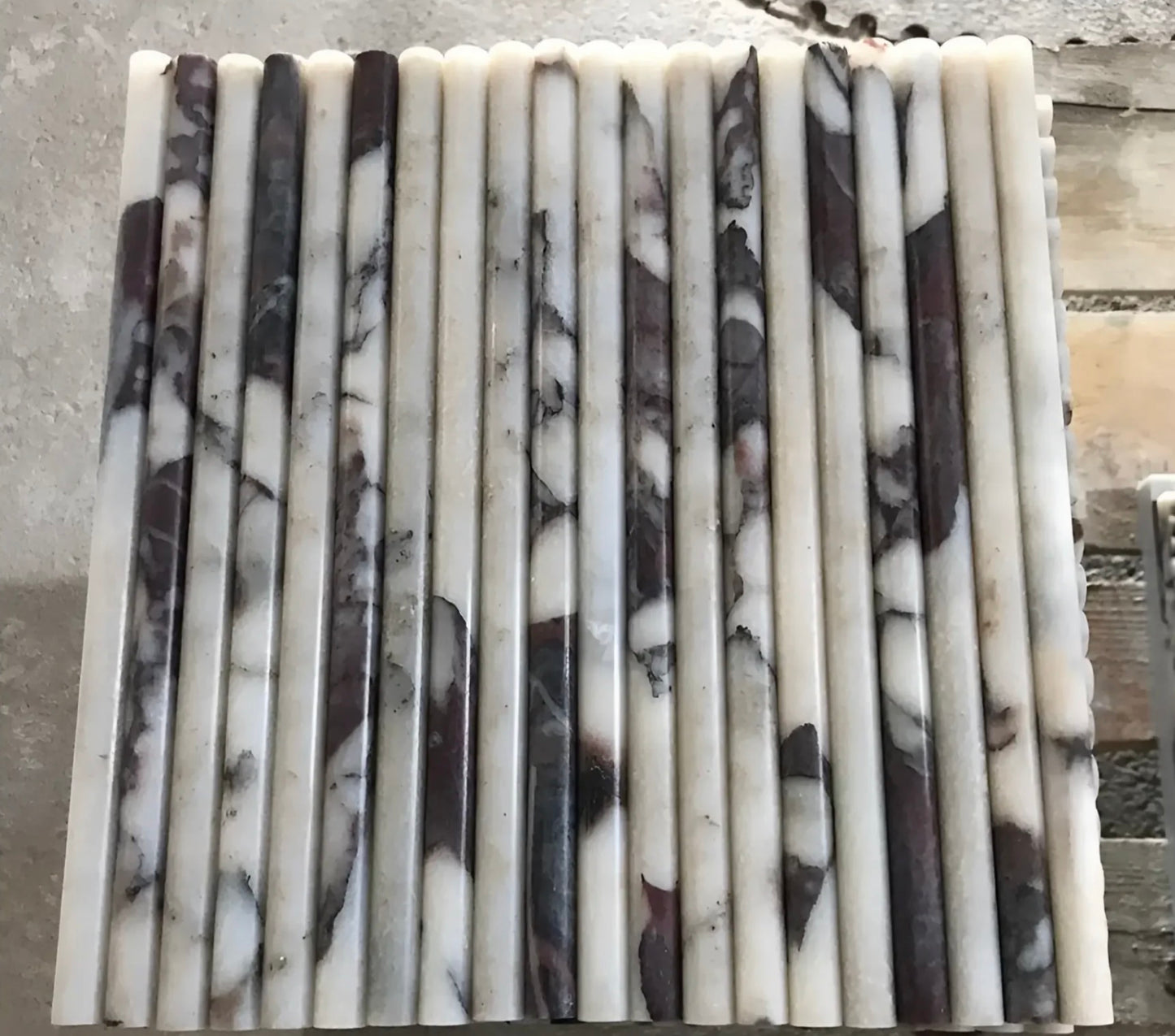 Calacatta Violet Purple Polished 1/2″ x 12 “  Pencil Liner