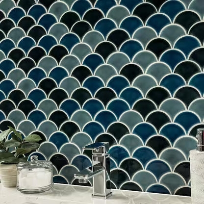 13 x 10 Azul Scallop Glossy Porcelain 8mm — product image 7