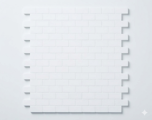 1x2 Thassos White Marble Brick Mosaic Tile