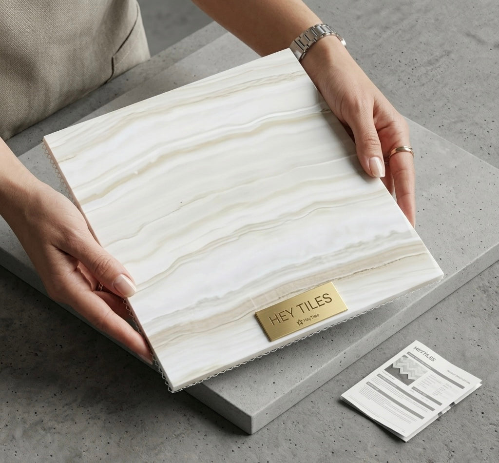 12x12 Vanilla Onyx Striato Polished Tile