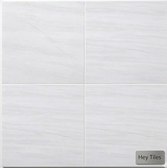 24x24 Bianco Dolomite Marble Tile