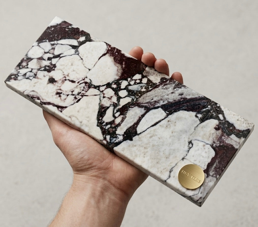 4x12 Calaacatta Violet Purple Marble Tile