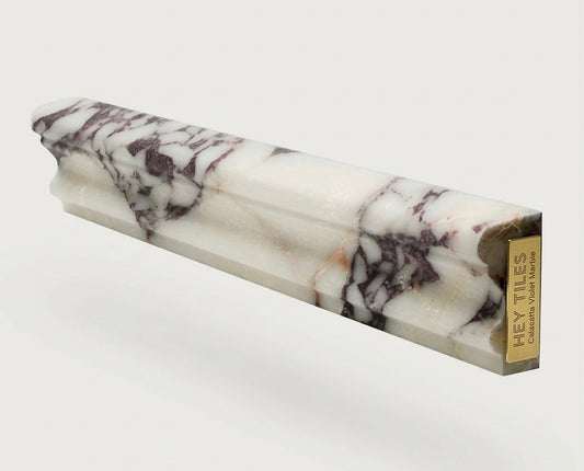 Calacatta Violet Purble Chair Rail Marble Molding