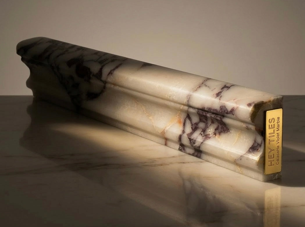 Calacatta Violet Purble Chair Rail Marble Molding