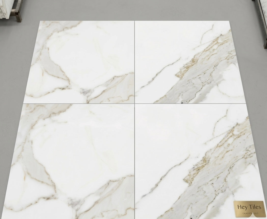 24x24 Calacatta Gold Marble, Italian Marble (A1 GRADE )