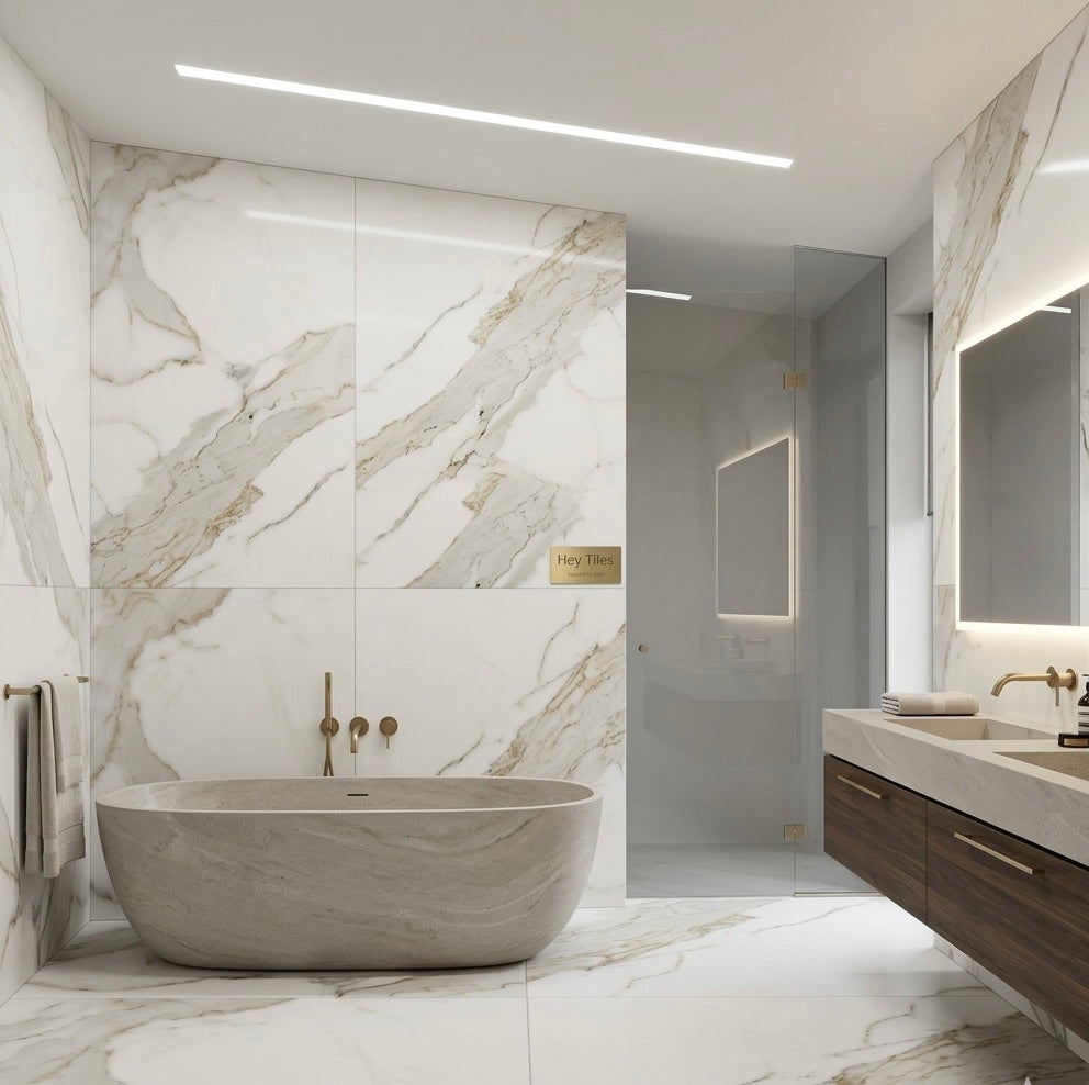 24x24 Calacatta Gold Marble, Italian Marble (A1 GRADE )