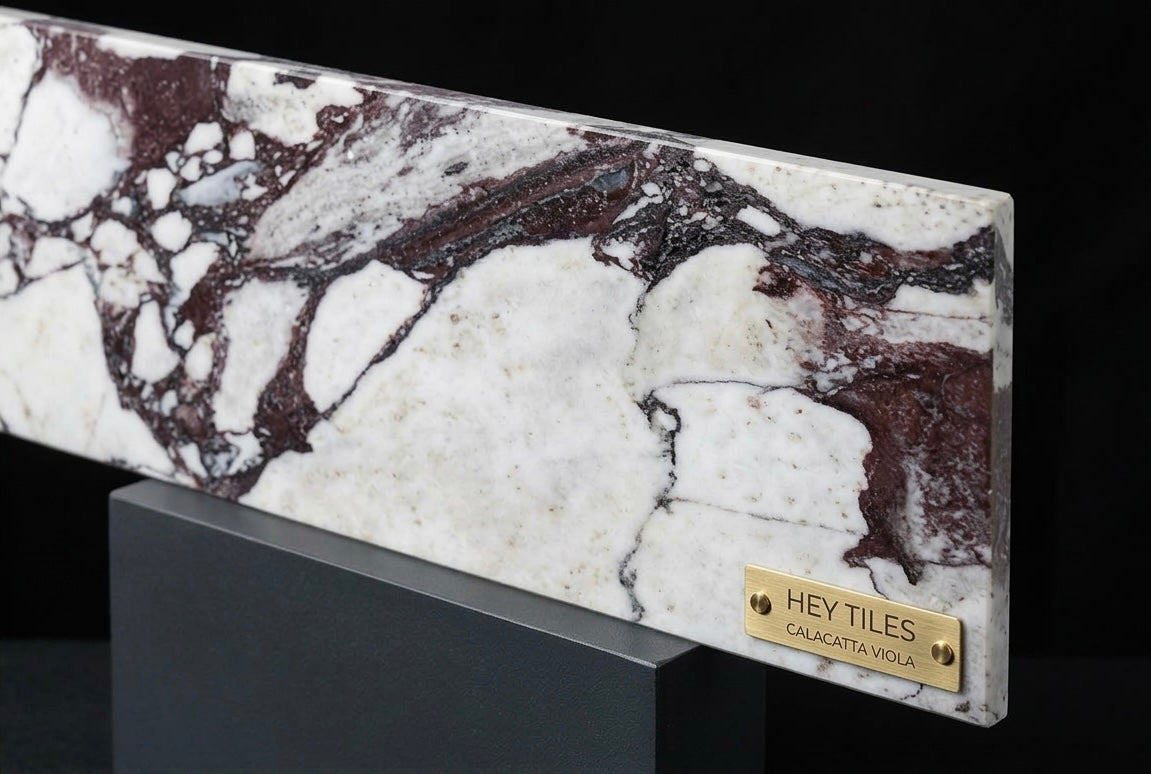 4x12 Calaacatta Violet Purple Marble Tile