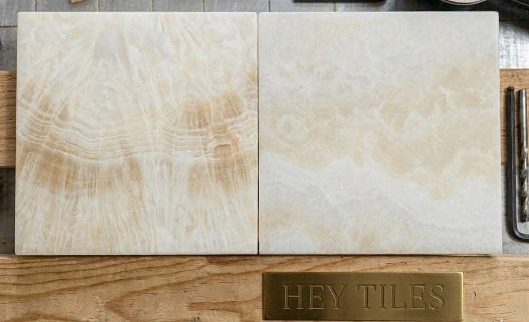 12X12 Vanilla Onyx Cross-Cut Polished Tile