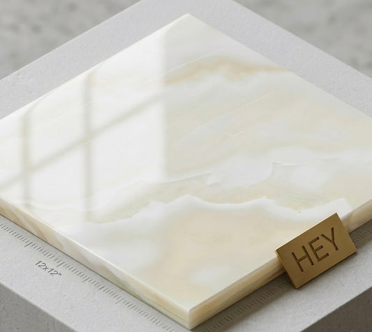 12X12 Vanilla Onyx Cross-Cut Polished Tile