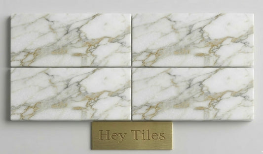 Tuscan 3X6 Calacatta Gold Premium Italian Marble Tile