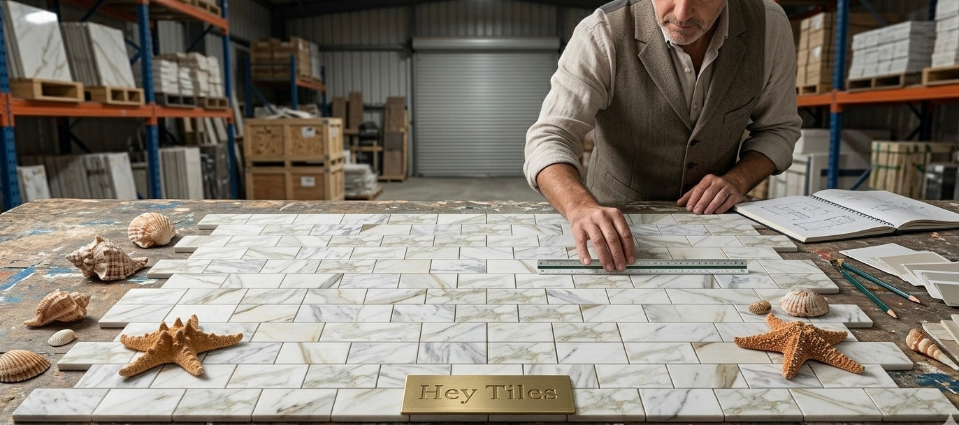 Tuscan 3X6 Calacatta Gold Premium Italian Marble Tile
